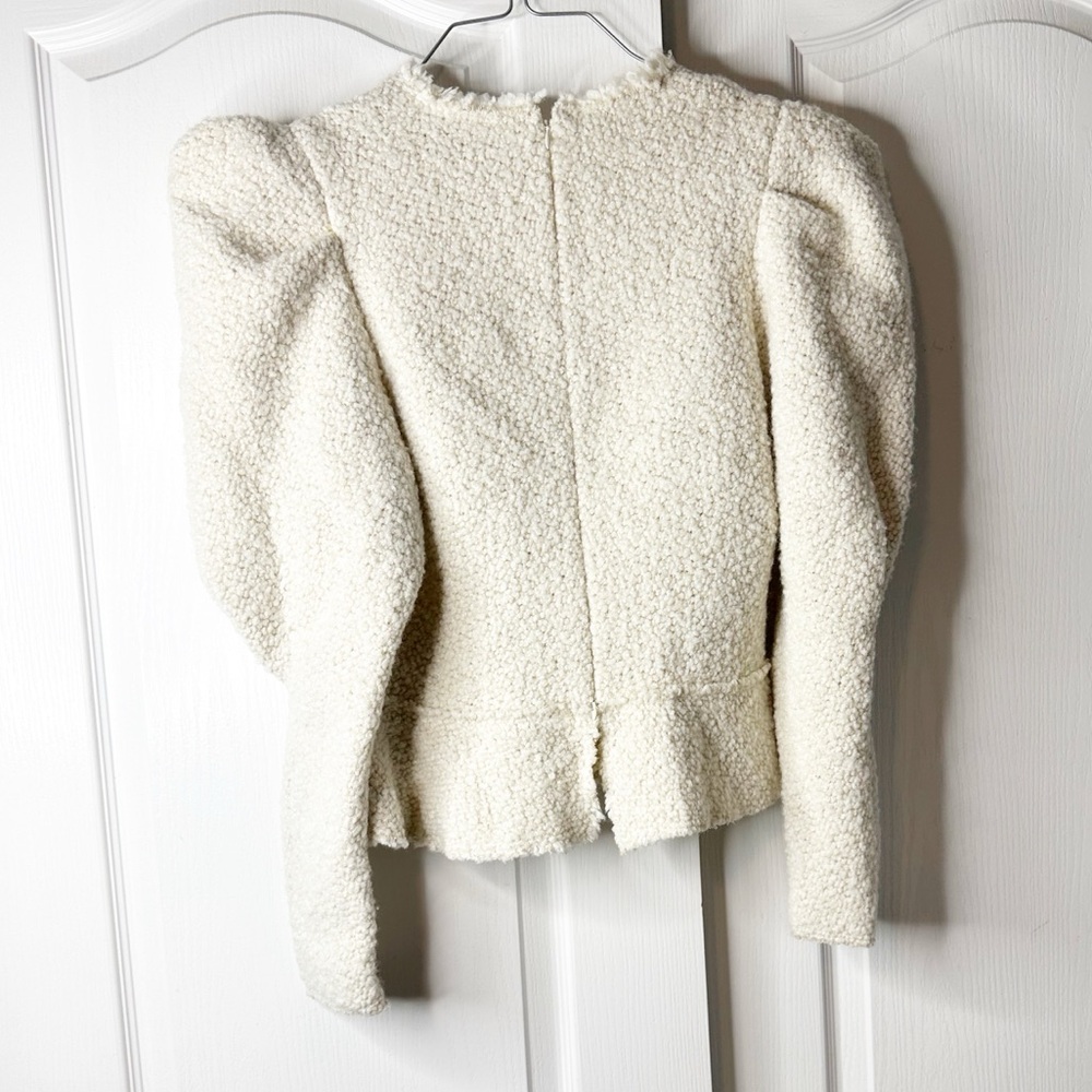 Isabel Marant Giamili Bucle Peplum Sweater Top in Ecru Size 40 (8 US) - Picture 6 of 16